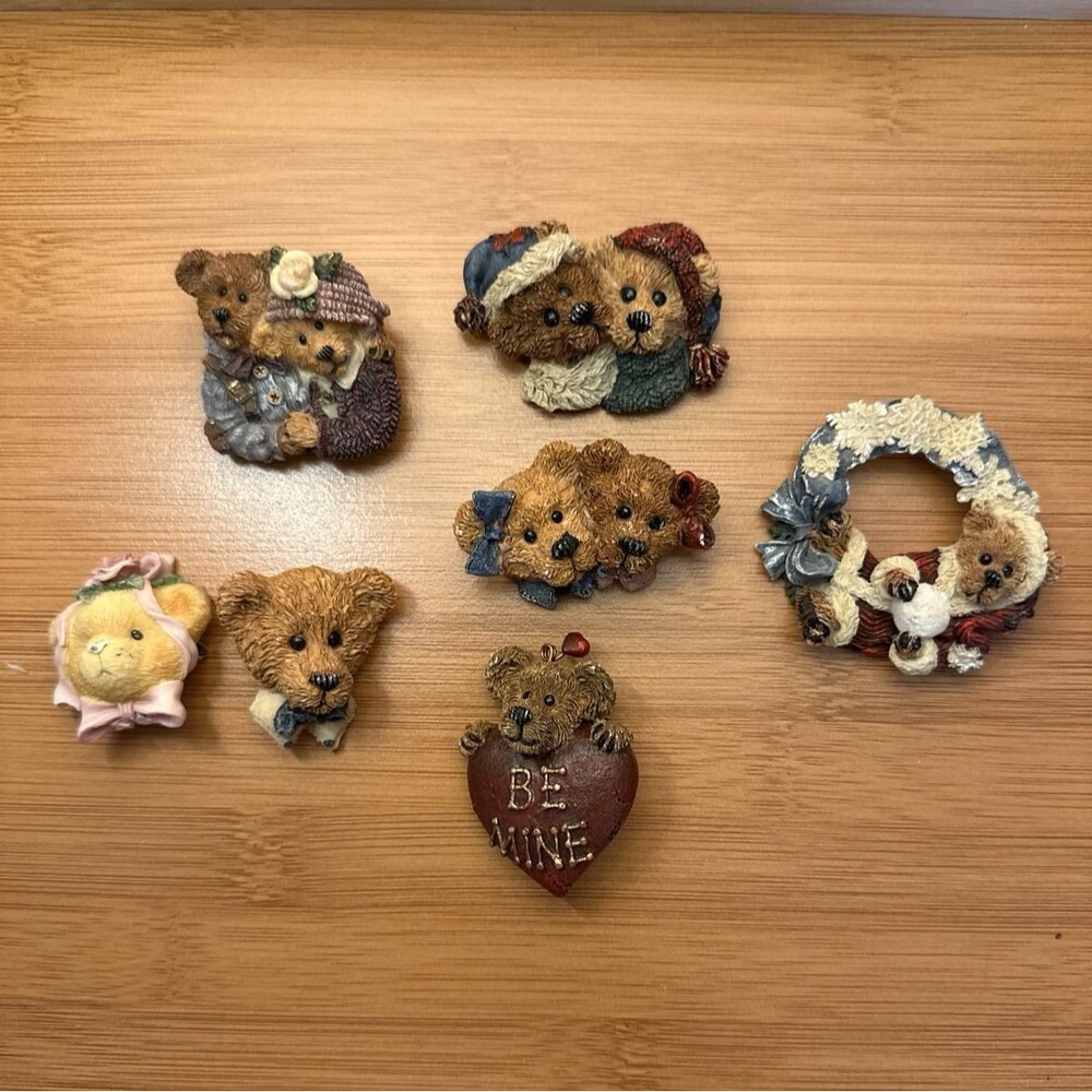 Vintage Boyds Bears Resin Pins "Bearwear"  Brooch Cottagecore 90s Trinket Lot